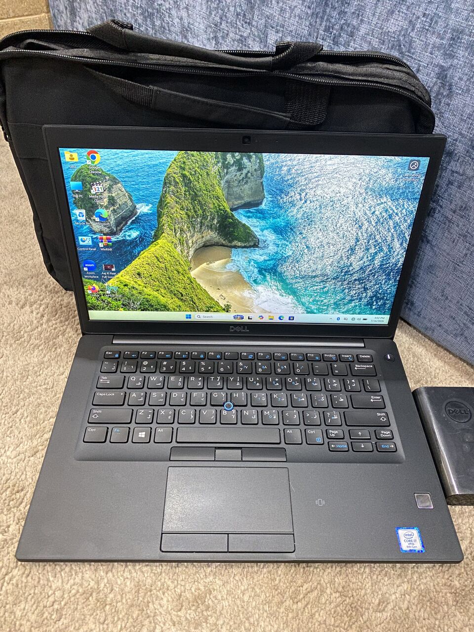Riyadh, Computers, SAR 700,  Dell I7-2.90GHz,8GB,256GB,Screen 14&rdquo;Full HD,Original Charger