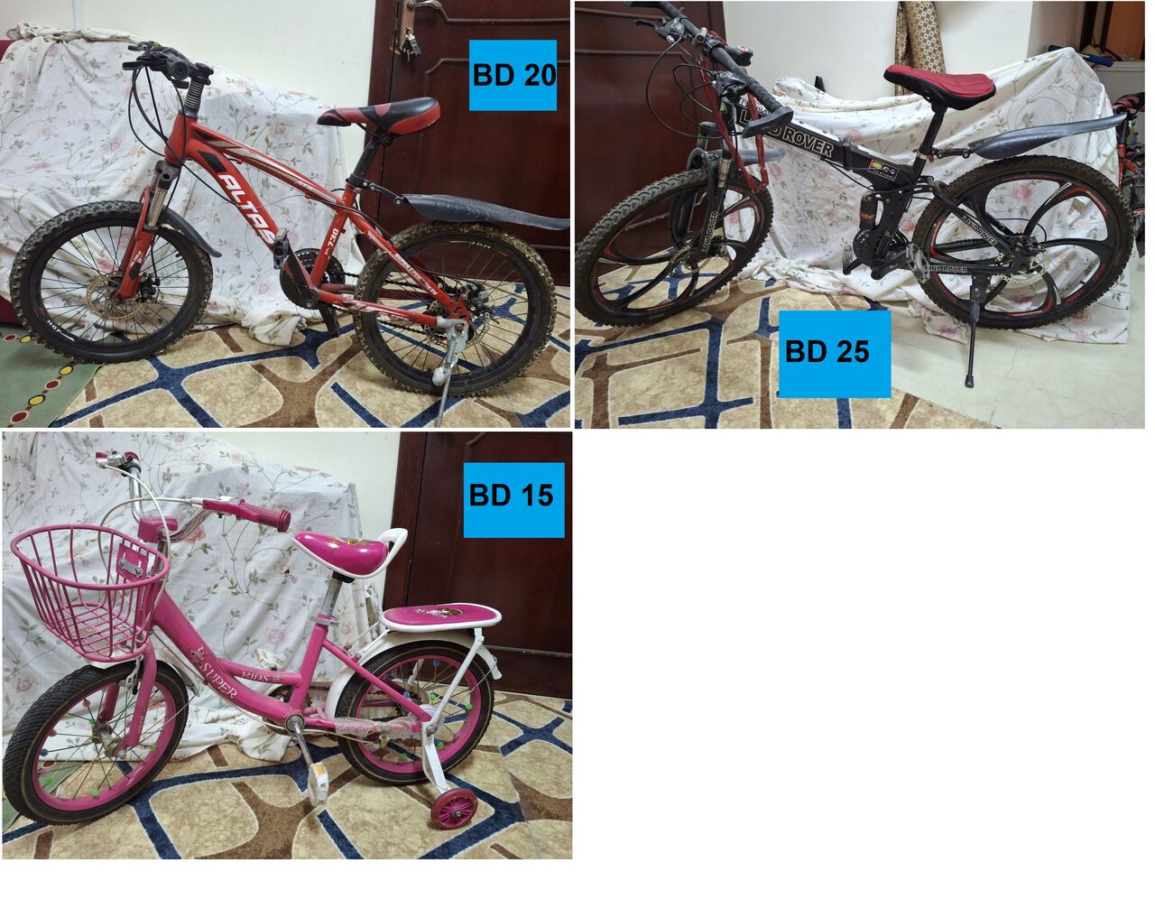 Muharraq, Bicycles, BHD 20,  Urgent Sale : 3 Bicycles
