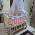 SAR 300,  Baby Crib With Wheel (new, Home Center)