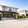 THB 75000,  56 Sq. Feet,  2-story Detached House For Rent, 56 Sq M, Passorn Prejtis Luxe Project, Phatthanakan 38,