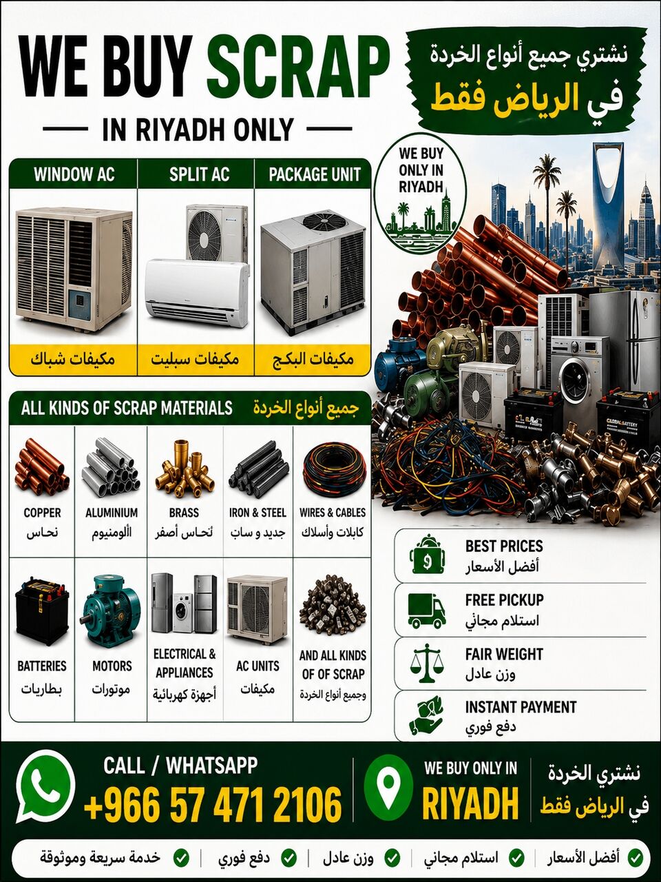 Riyadh, Items Wanted, Riyadh Scrap Solutions
