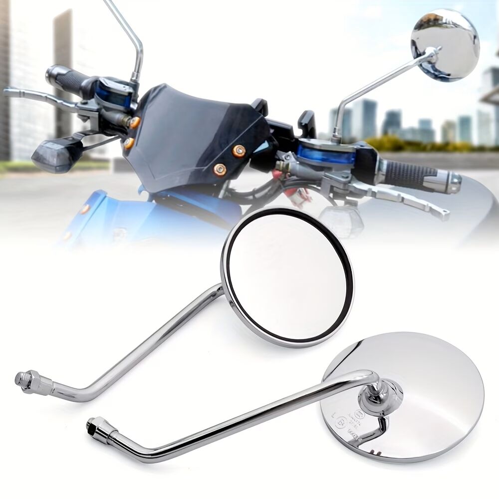 Al Manar, Motorcycles, SAR 60,  High-Quality Metal Motorcycle Mirrors &ndash; Silver