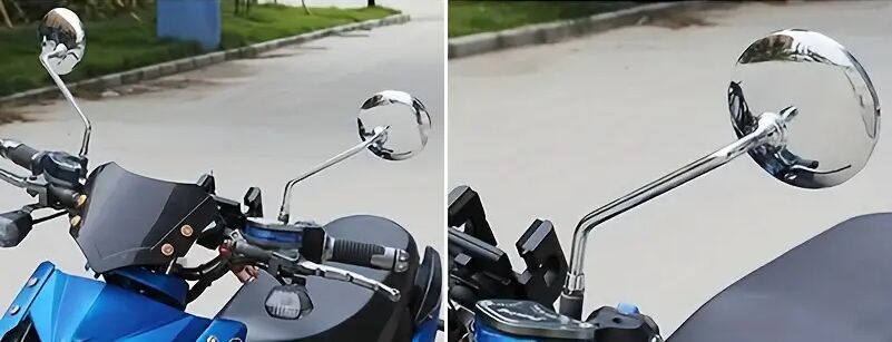Al Manar, Motorcycles, SAR 60,  High-Quality Metal Motorcycle Mirrors &ndash; Silver
