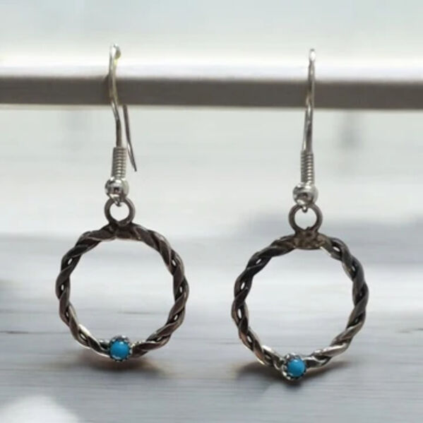 New York, Business, Authentic Navajo Pearl Stud Earrings | Navajo Turquoise Earrings