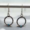 Authentic Navajo Pearl Stud Earrings | Navajo Turquoise Earrings