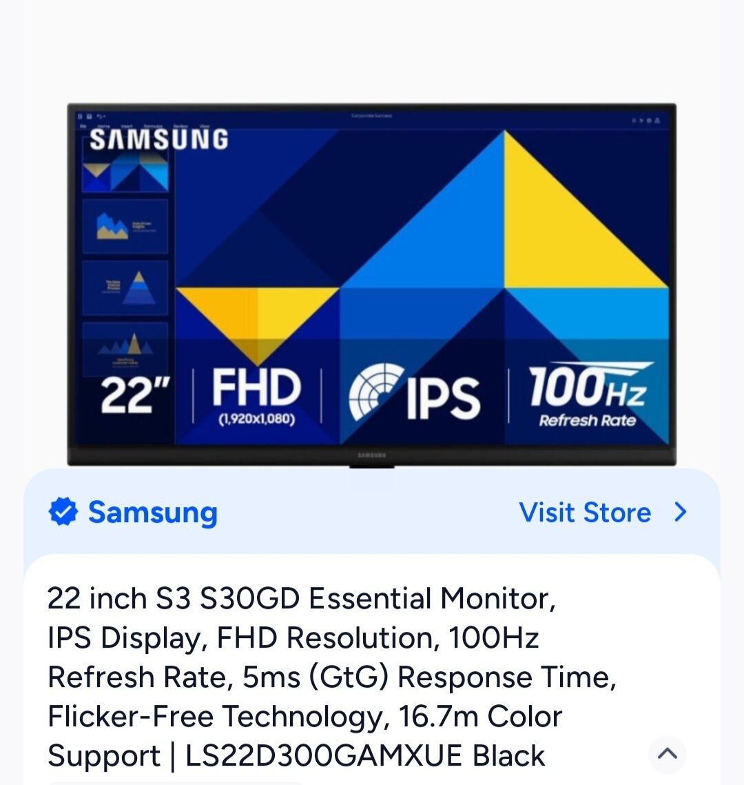 Hara, Electronics, SAR 270,  Samsung 22 Inch FHD Screen