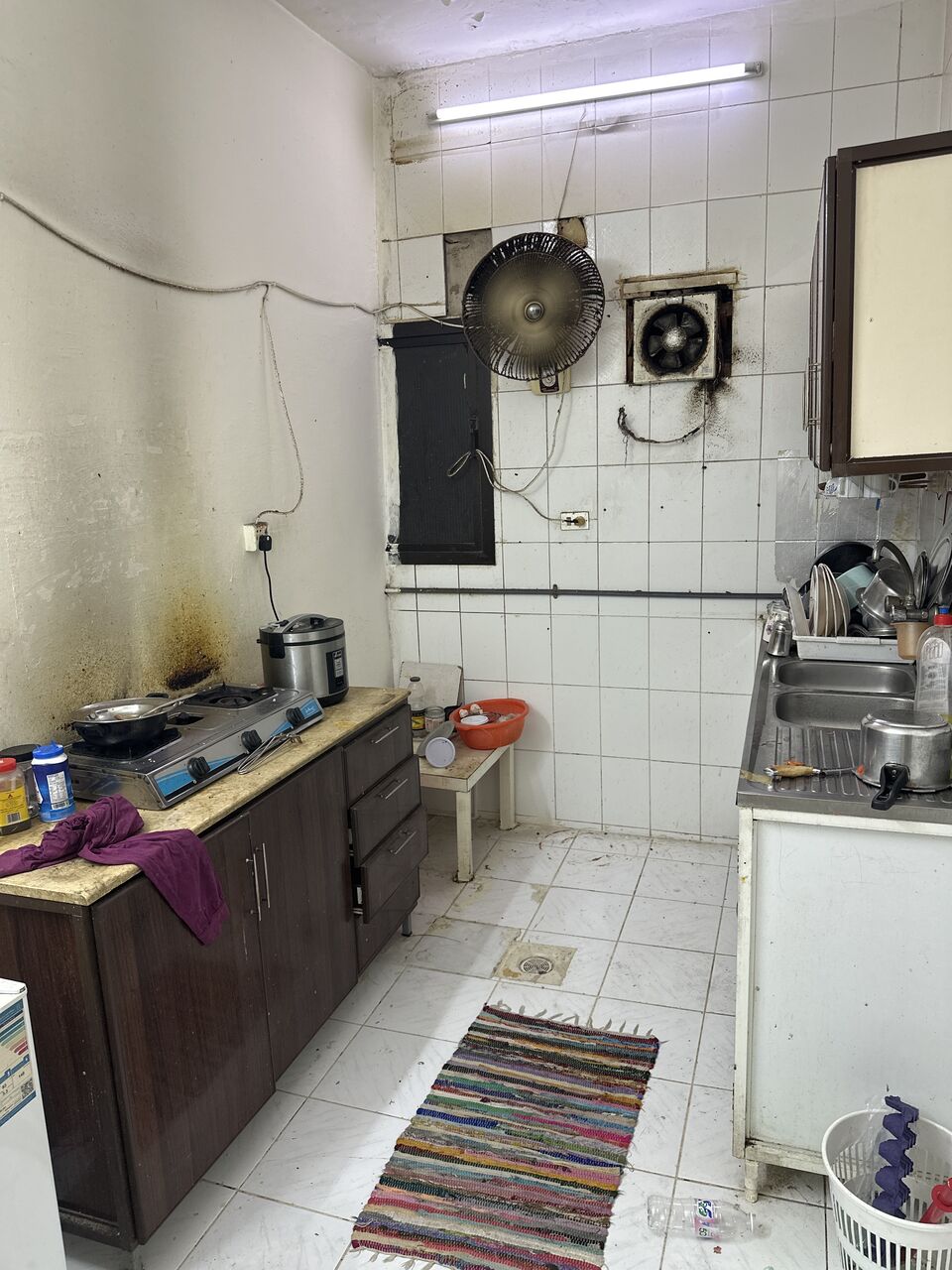 Al Aziziyah, Rooms for Rent, SAR 13800/year,  2 BD/ Kitchen Full Furnished For Family With House Hold Items