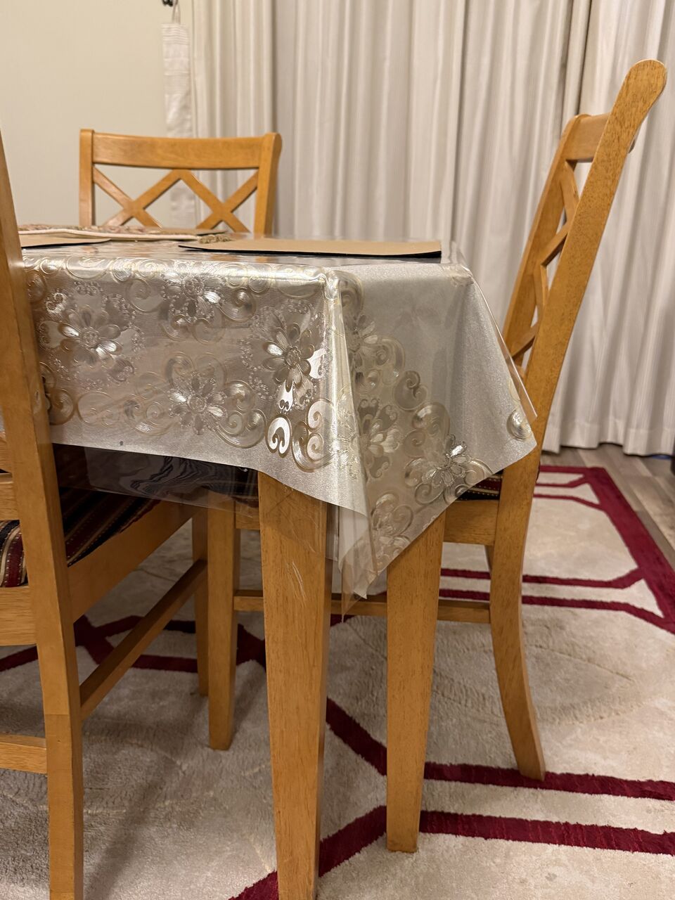 Khobar, Household Items, SAR 1600,  Dining Room Furniture Set For Sale❗️❗️Elegant Wooden Dining Set + Matching Display Cabinet