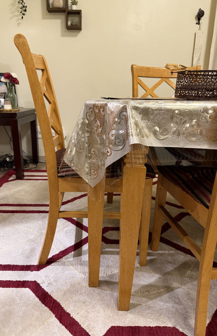 Khobar, Household Items, SAR 1600,  Dining Room Furniture Set For Sale❗️❗️Elegant Wooden Dining Set + Matching Display Cabinet