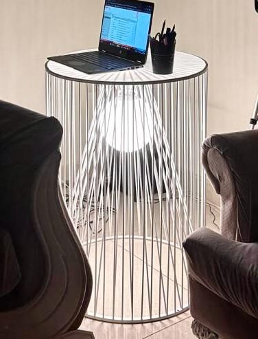 Jubail, Household Items, SAR 150,  30% Discout On Modern Illuminated Wire Side Table &ndash; Dual-Function Accent Lamp & End Table