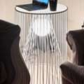 SAR 150,  30% Discout On Modern Illuminated Wire Side Table &ndash; Dual-Function Accent Lamp & End Table
