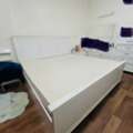 SAR 1400,  Complete White Bed Set With Matress  In A Perfect Condition