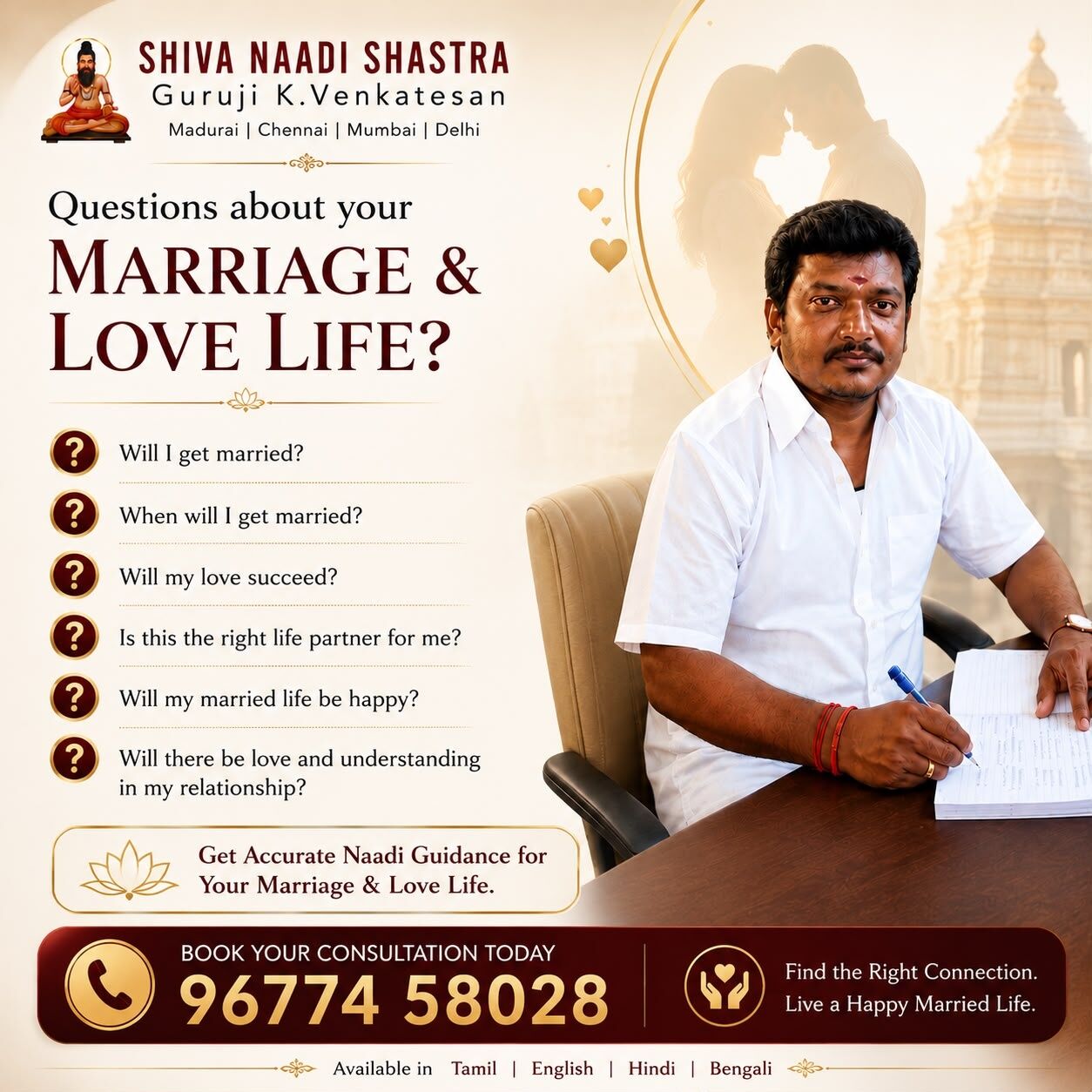 Mumbai, Creative, Accurate Naadi Reading For Marriage Problems