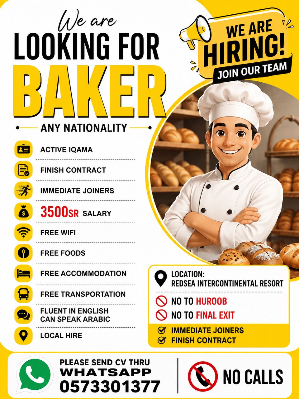 Jeddah, Jobs, We Are Hiring For Baker