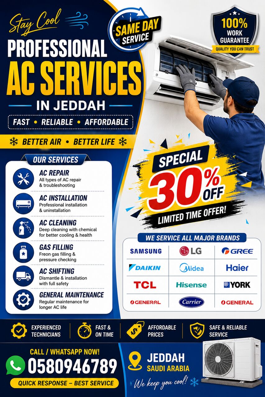 Jeddah, Appliance Repair, Ac Gass Refill Only 150