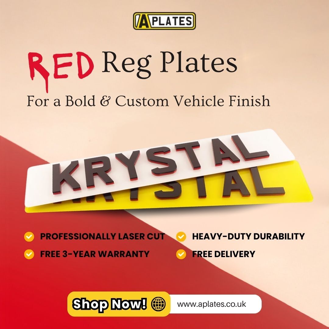 London, Auto Parts, Red Reg Plates For A Bold Custom Look