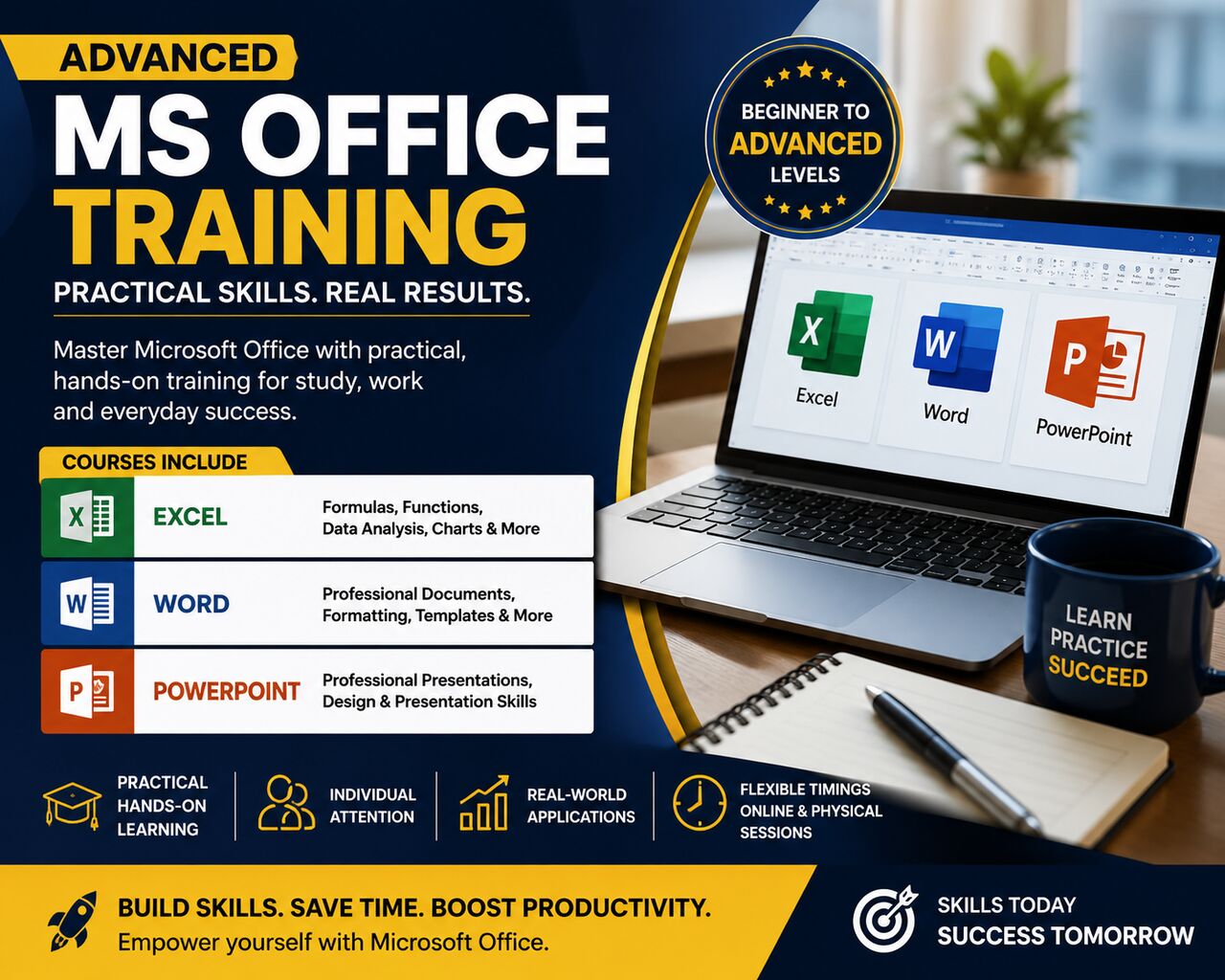 Riyadh, Lessons Offered, ADVANCED MS OFFICE TRAINING &ndash; PRACTICAL & PROFESSIONAL