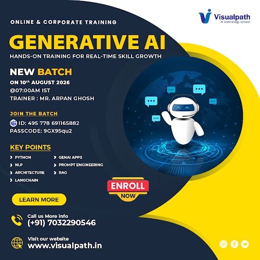 Hyderabad, Lessons Offered, Join Our New Live Generative AI Batch Session On August 10