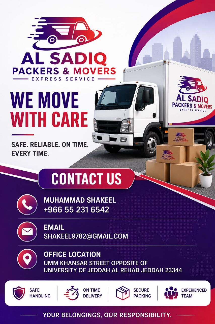 Riyadh, Apartments, Flats, Houses & Villas, ALSADIQ PACKERS & MOVERS Furniture Dismantle Fitting With Professional Team&storage Also..