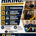 HIRING &ndash; Storekeepers, Warehouse Laborers, Forklift Operators & Ladies Cleaners | Riyadh