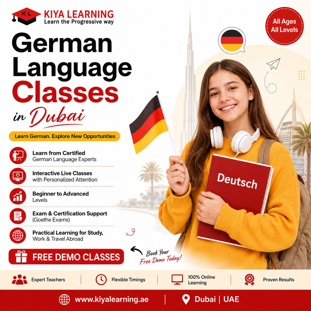 Dubai, Lessons Offered, German Language Classes In Dubai