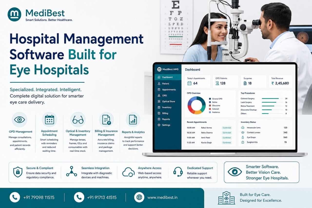 Indore, Web Design & Development, Hospital Management Software Built For Eye Hospitals