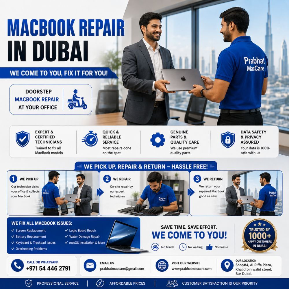 Bur Dubai, Appliance Repair, Professional MacBook Repair In Dubai With Convenient Office Doorstep Service