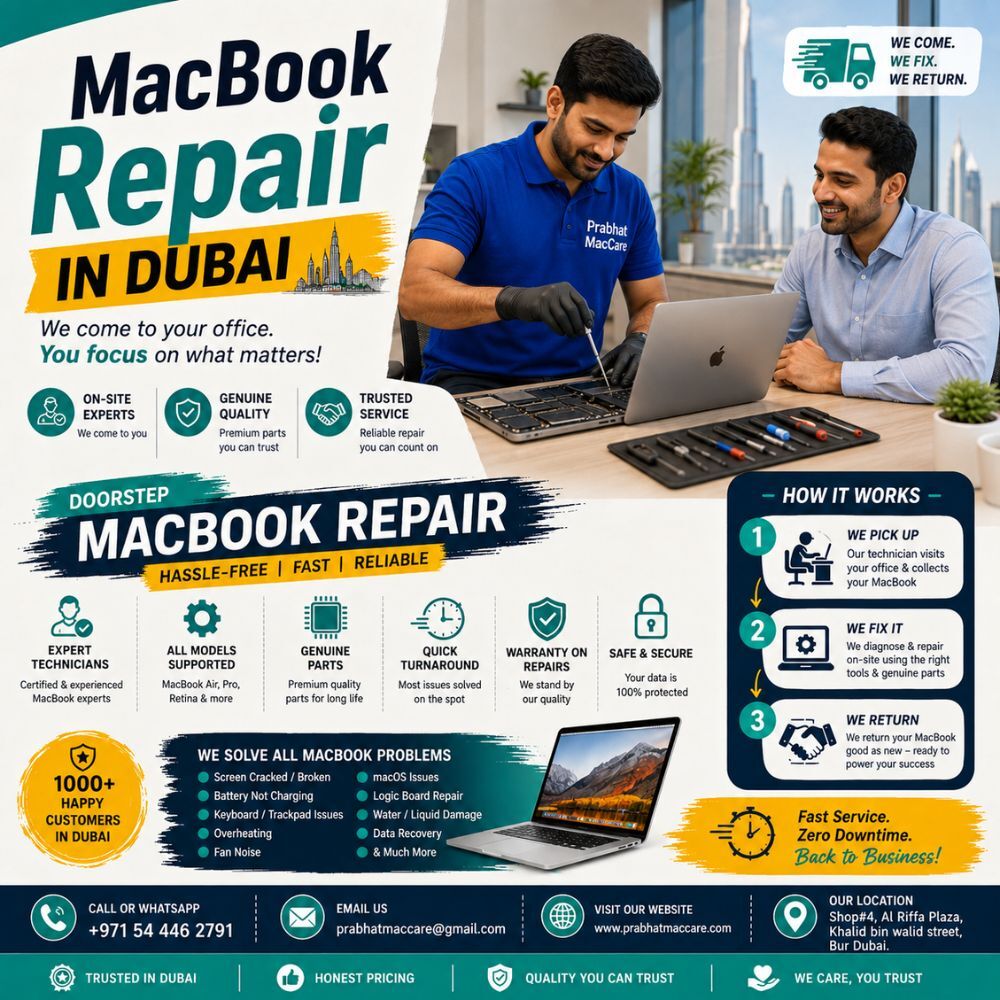 Bur Dubai, Appliance Repair, Professional MacBook Repair In Dubai With Convenient Office Doorstep Service