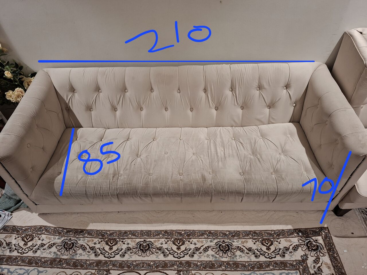 Dammam, Furniture, SAR 300,  4 Piece Sofa Set (2 Sofas And 2 Arm Chairs) For Sale