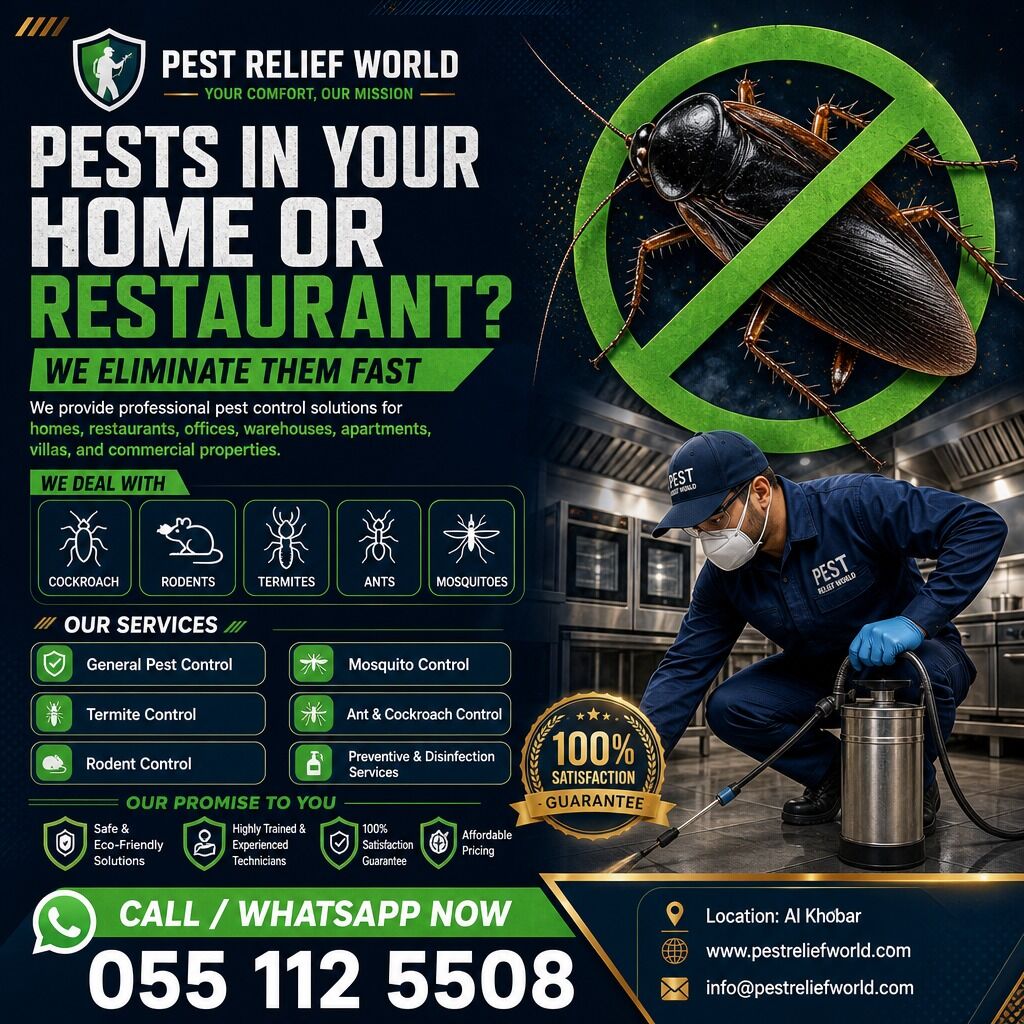 Khobar, Pest Control, Pest Control & Cleaning Services | Cockroaches, Mosquitoes, Carpets, Sofas, Mattresses