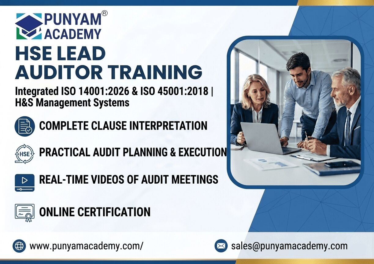 Los Angeles, Education, Join Online HSE Lead Auditor Training | ISO 14001:2026 & ISO 45001:2018