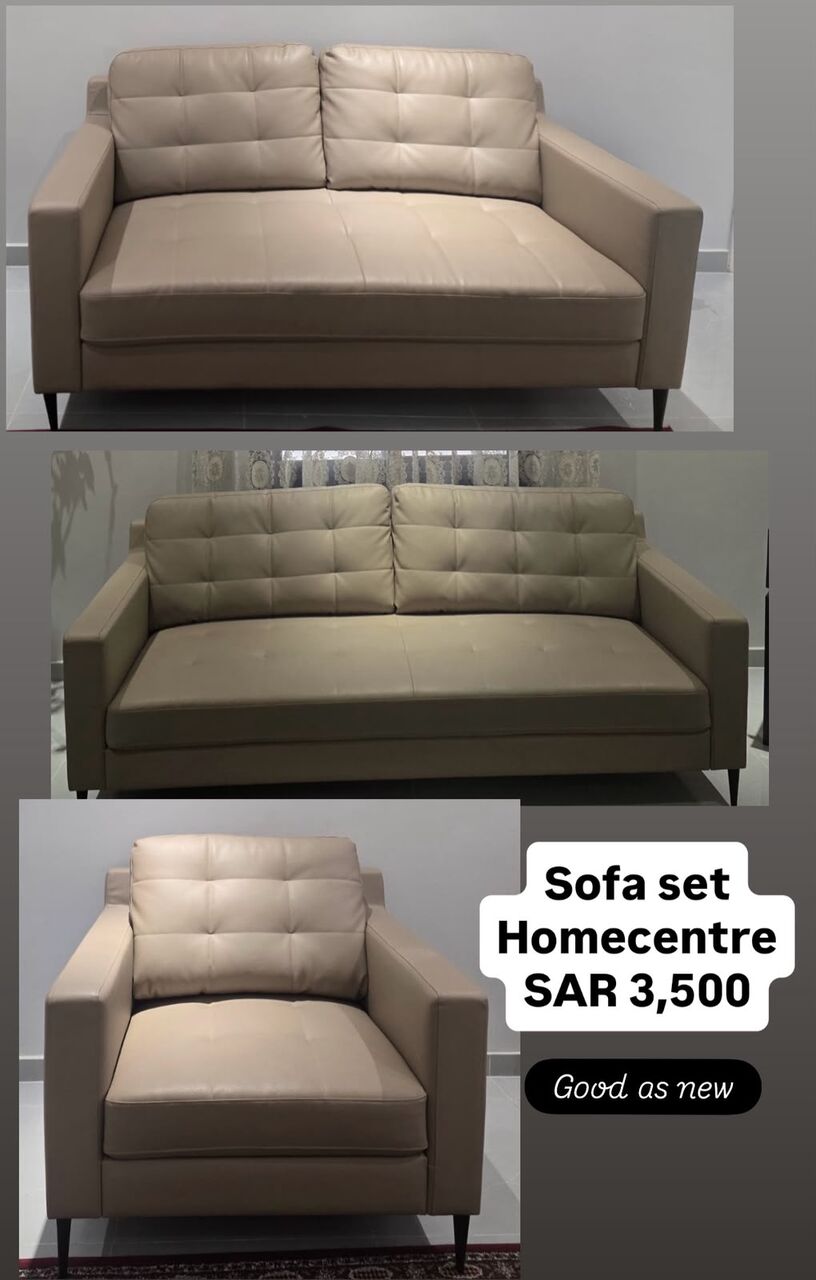 Sulaymania, Furniture, SAR 3500,  Home Centre Sofa Set For Sale – Excellent Condition | طقم كنب هوم سنتر للبيع – حالة مم