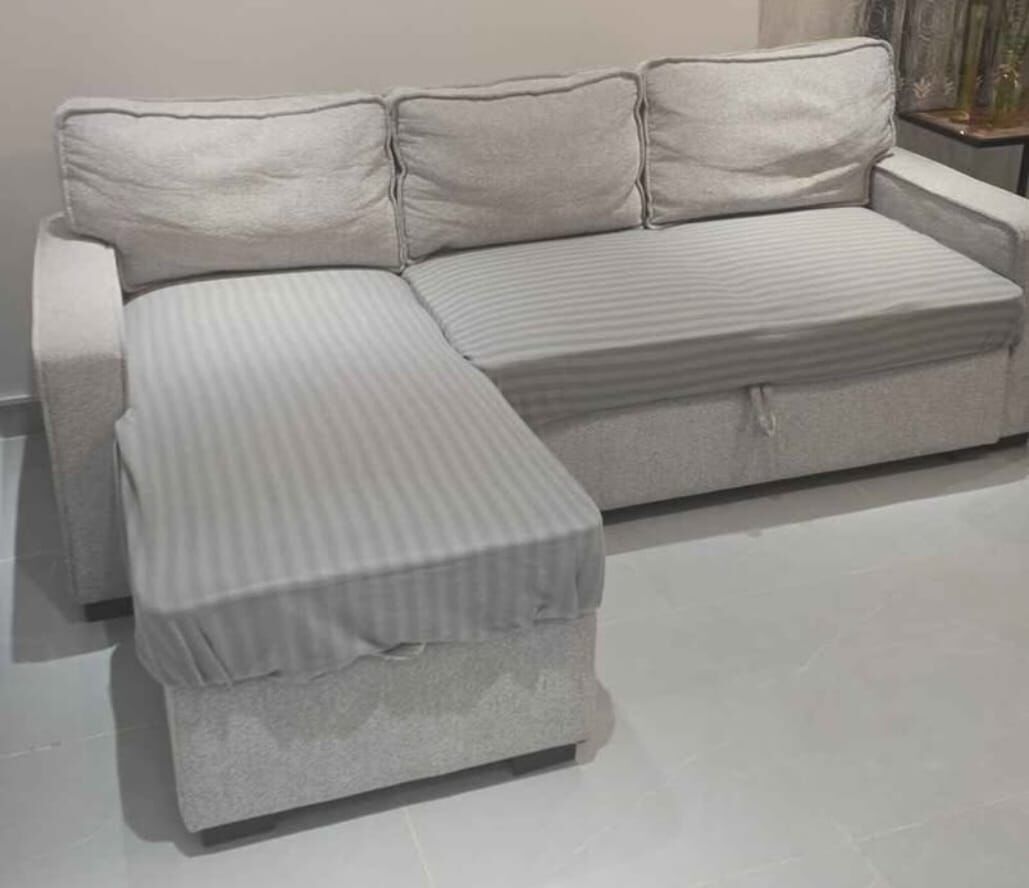 Sulaymania, Furniture, SAR 1800,  L-Shaped Sofa Bed With Storage – Home Box | كنبة سرير حرف L مع تخزين من هوم بوك