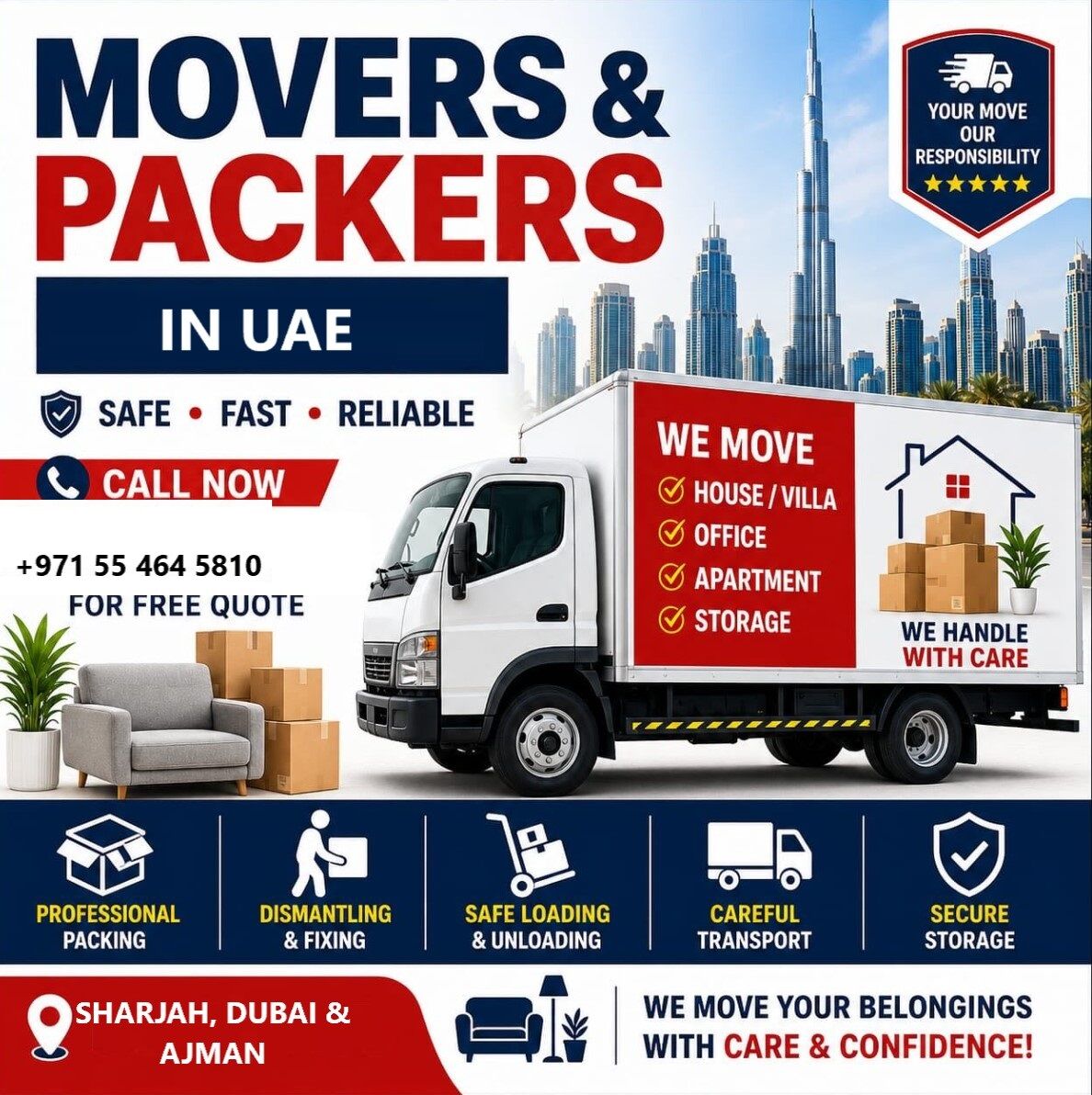 Sharjah, Delivery, Movers Shifting & Delivery