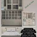 SAR 4800,  Complete Grey & White Bedroom Set With Extra Storage – Excellent Condition | طقم غرفة نوم