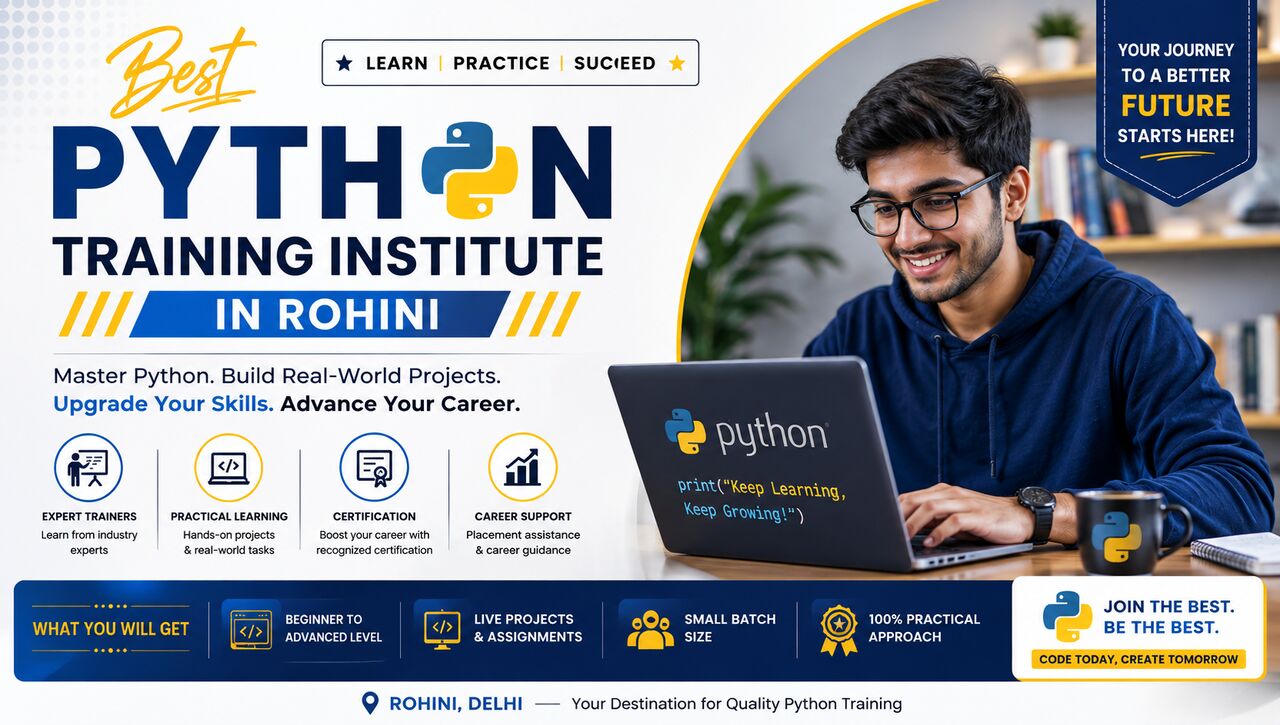 Rohini, Education, Python Classes In Rohini | From Fundamentals To Real-World Projects