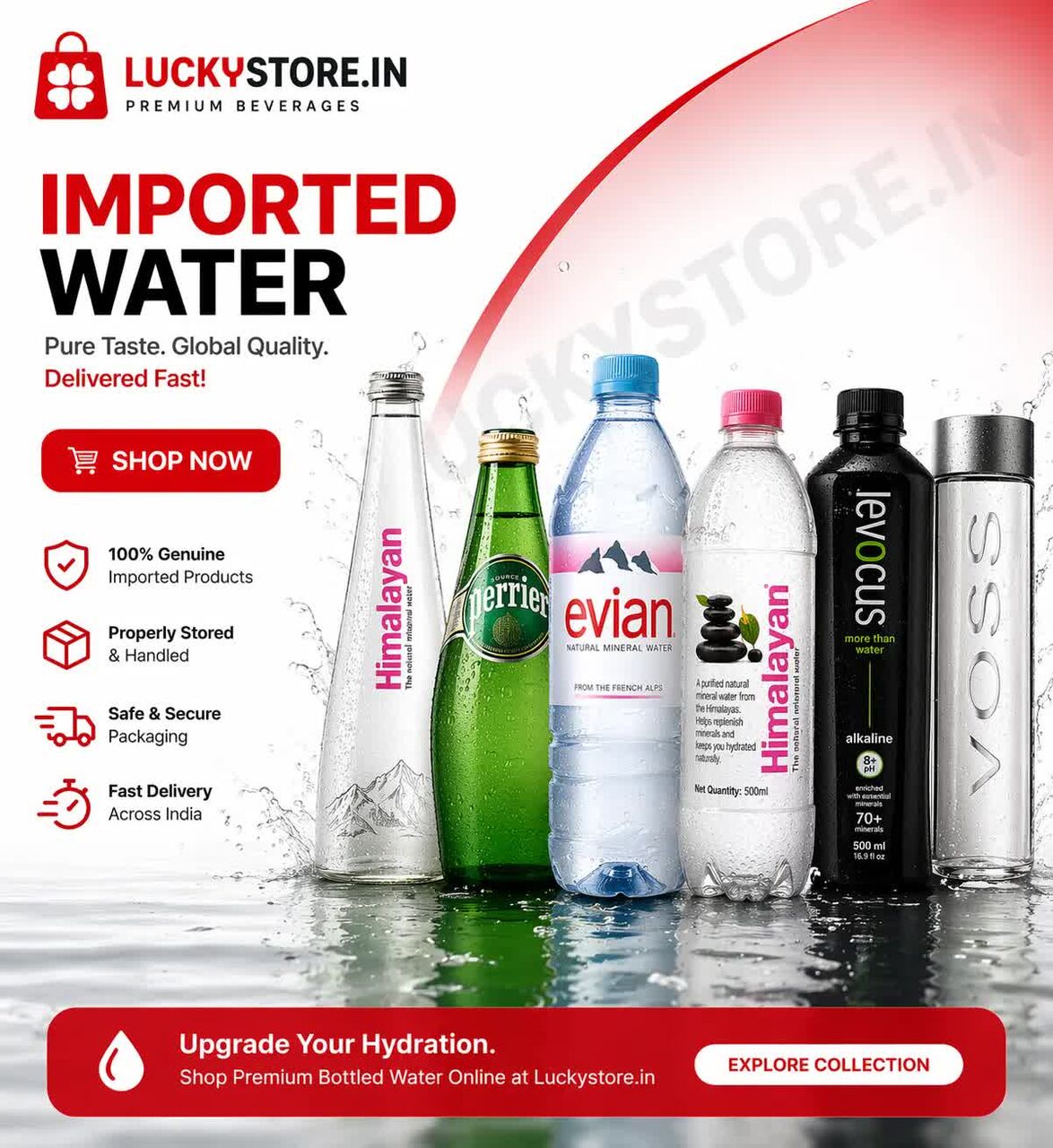 New Delhi, Food, INR 120,  Buy Premium Water In India | Lucky Store