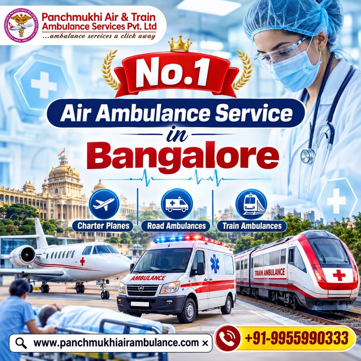 Bangalore, Health, Panchmukhi Affordable Air Ambulance In Bangalore- Affordable Critical Care