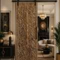 USD 1,  Hand Carved Panel Dense Floral Tree Of Life Natural Wood Wall Art
