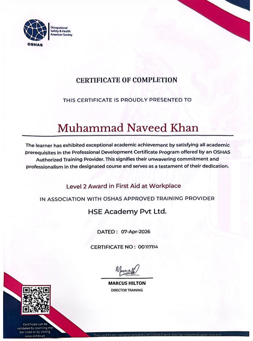 Dammam, Job Seekers, Assam U Alikum! Its Me Muhammad Naveed Looking For A Urgent Job