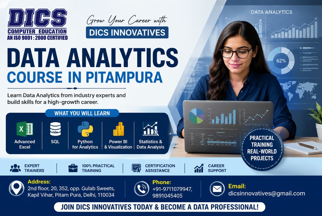 New Delhi, Lessons Offered, Learn Data Analytics With Expert Training In Pitampura