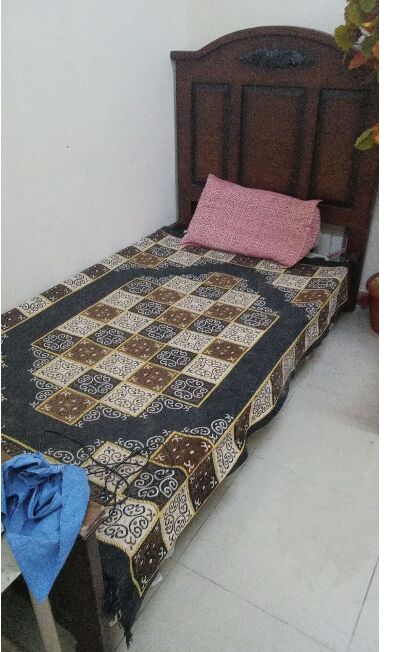Jubail, Furniture, SAR 150,  🛏️ Wooden Single Bed For Sale