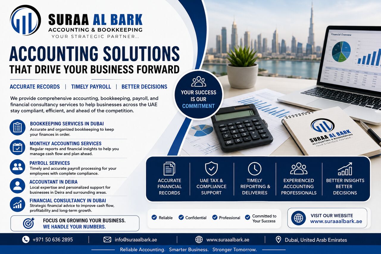 Dubai, Accounting, Bookkeeping, Payroll & Accounting Services In Dubai | UAE