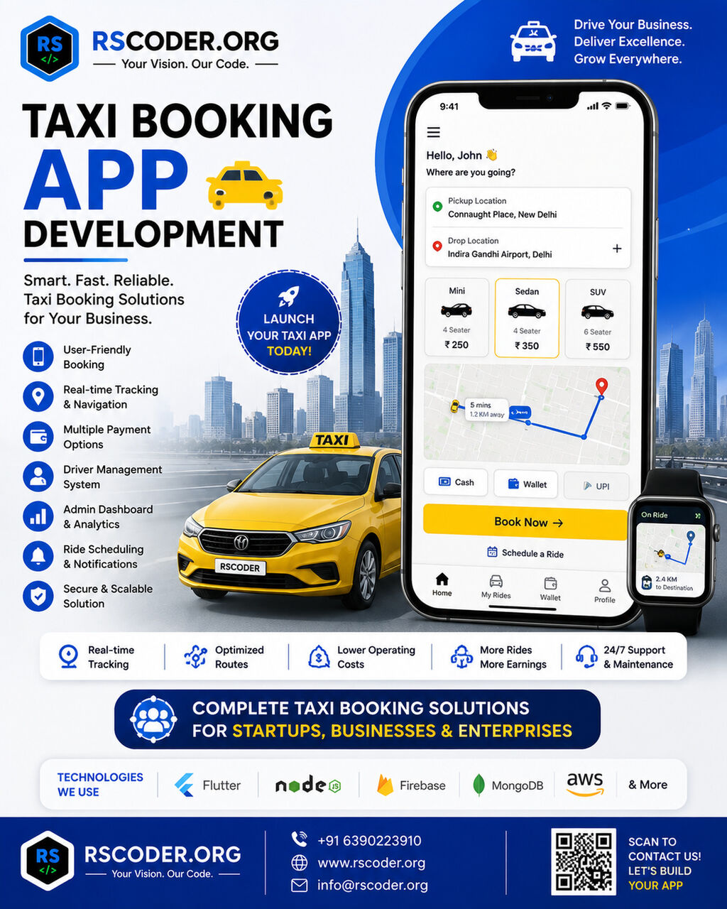 New Delhi, Mobile Apps, Taxi Booking App Development Company | Launch Your Next-Gen Ride-Hailing Business