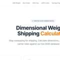 USPS Dimensional Weight Calculator