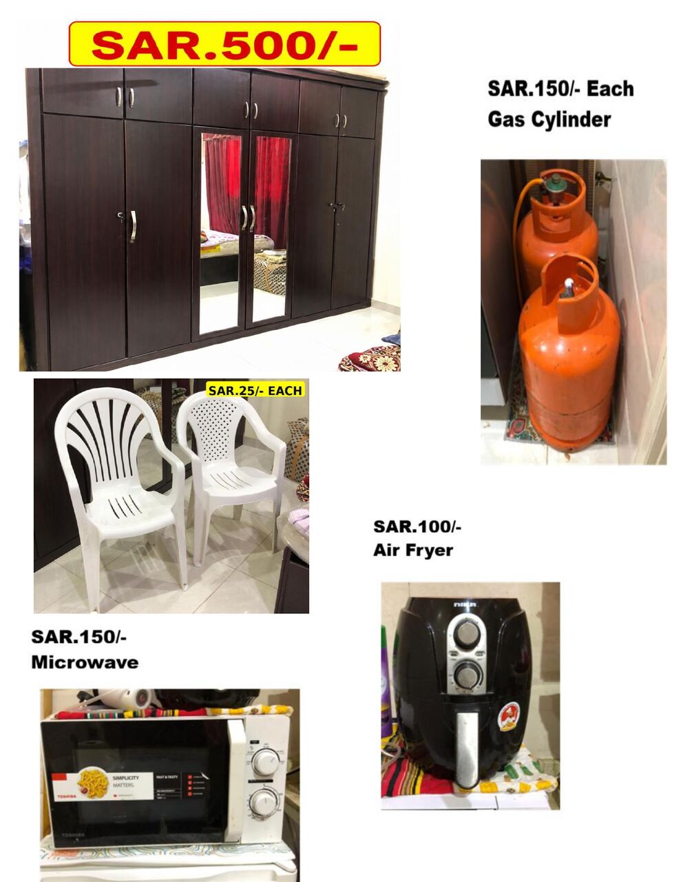 Al Aziziyah, Household Items, SAR 6265,  HOUSEHOLD ITEMS FOR SALE AT A REASONABLE PRICE