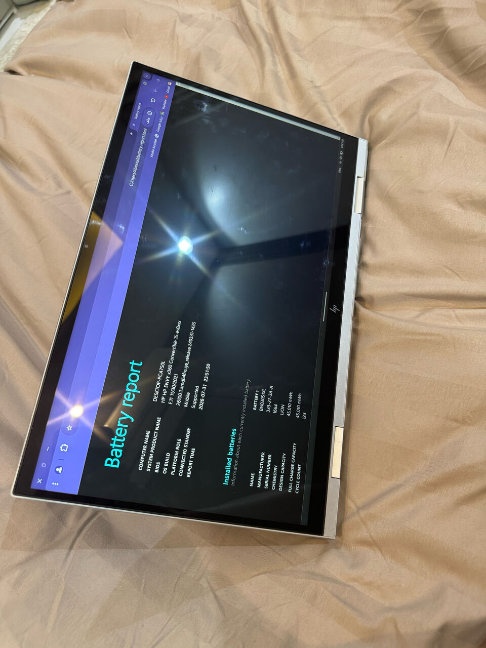Riyadh, Electronics, SAR 2900,  ⁠HP ENVY X360 Convertible Laptop 15.6" Touchscreen (Core I7 / 16GB RAM / 1TB SSD) - Excell