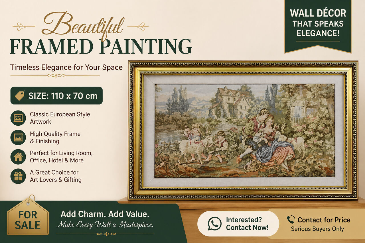 Riyadh, Photo & Video, SAR 250,  🖼️ Elegant Framed Wall Painting For Sale – Riyadh