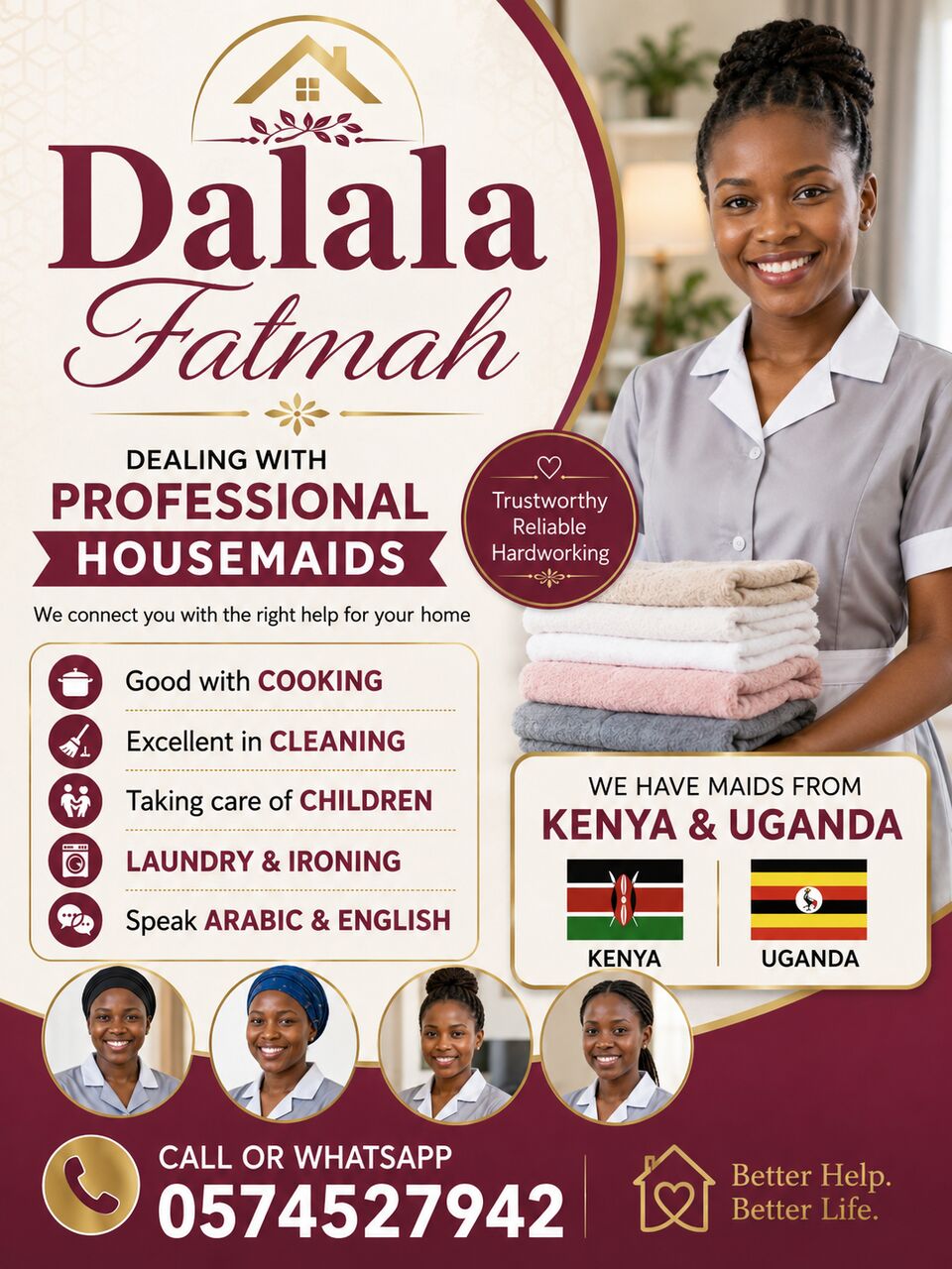 Riyadh, Job Seekers, Hello Have Experienced Female Domestic Workers Currently Available In Riyadh. Call For Mor