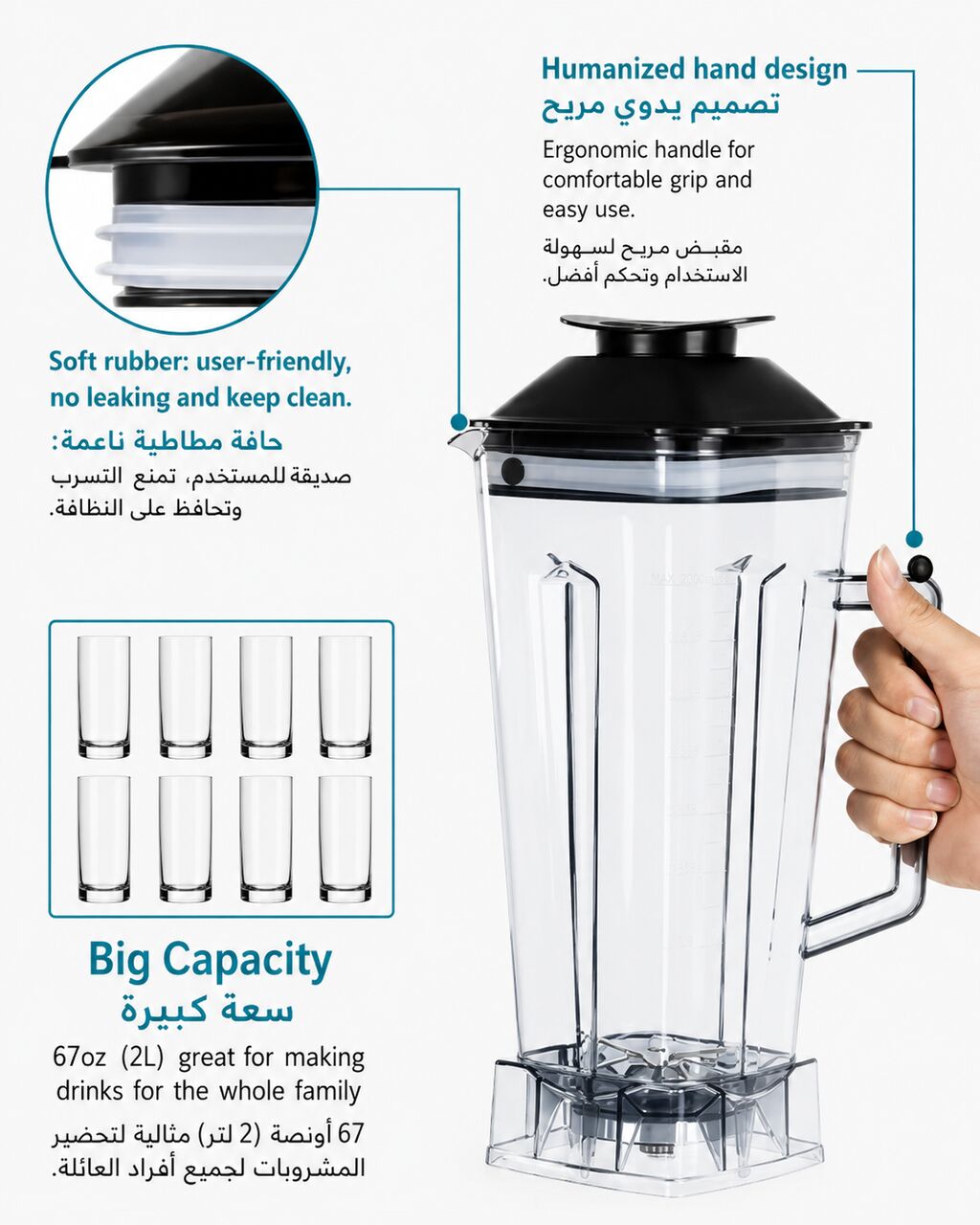 Al Manar, Appliances, SAR 120,  Silver Crest 5500W Blender & Food Processor &ndash; German Technology, Heavy-Duty Performance